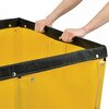 Global Industrial 8 Bushel, Yellow Vinyl Basket Bulk Truck, Unassembled, 34L x 22W x 30-1/2H 800354YL